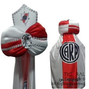 TURBANTE PREMIUM RIVER PLATE BANDERA x 1